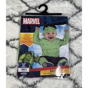MARVEL The Hulk Avengers Jumpsuit Cap Booties Costume Baby Infant 12-18m *NEW*
